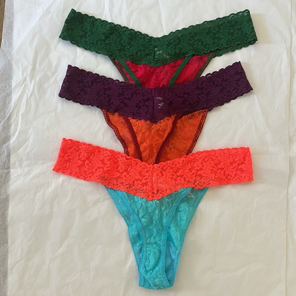 Hanky Panky Original Rise Lase color block thongs lot of 3 New unworn - Picture 6 of 6
